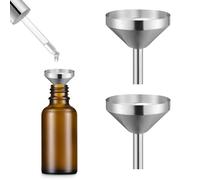 HABNI 4 Mini Imbuti Piccoli - Imbuto Per Profumi, Imbuto In Acciaio Inossidabile Per Cucina, Imbuto Metallico Mini Per Cosmetici E Liquidi, Imbuto Per Tanica Di Benzina Auto (Argento/Dorato)