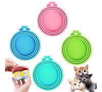 HABNI 4 Pcs Tappi Per Lattine Coperture Per Lattine Per Animali Coperchi In Silicone Per Barattoli Di Cibo Tappi Per Lattine Con Taglia 3 In 1 Universale Coperchi Per Scatolette Di Cibo Per Animali