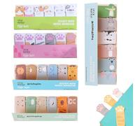 HABNI 5 Set Blocchetto Memo per Gatti, Animali Carini 600 Fogli Mini Foglietti Adesivi Colorate Note Appiccicose, Schede Autoadesive, Forniture scolastiche kawaii, Regali per Bambini