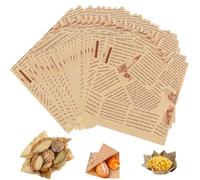 HABNI 50 Fogli Carta Alimentare Carta Per Hamburger Sacchetti Per Hamburger Carta Per Panini Sacchetti Per Panini Sacchetti Per Snack Panini Hamburger Patatine Fritte 15X15Cm