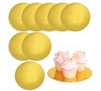 HABNI 8 Pcs Sottotorta Tondo 20Cm Supporti Per Torte Oro Vassoio Per Torte Vassoio Torta Rotondo In Cartone Vassoio Sottotorta Base Per Torte Decorazione Trasporto Espositore