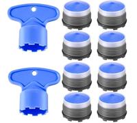 HABNI 8 Pezzi Filtro Rubinetto Cucina Aeratore Rubinetto M18.5 Rompigetto Rubinetto Cucina Plastica Filtri Rubinetti Lavandino Filtri Rubinetto Con 2 Chiave Aeratori Per Rubinetto Per Bagno