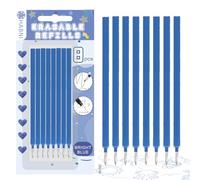 HABNI 8 Pezzi Ricariche Cancellabili Compatibili con Legami,Blu Refill Penne Cancellabili Set, Confezione Blister con Cartoncino,Punta Della penna 0,7 mm, Altezza 13 cm, Blu