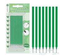 HABNI 8 Pezzi Ricariche Cancellabili Compatibili con Legami,Verde Refill Penne Cancellabili Set,Confezione Blister con Cartoncino, Punta Della penna 0,7 mm, Altezza 13 cm,Verde