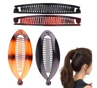 HABNI Banana Clip Pettine Per Capelli,4 Pezzi Fermagli Per Capelli A Banana Retrò Per Ricci Grossolani Accessori Per Capelli A Coda Di Pesce Due Fermagli A Banana Pettini Per Donne E Ragazze