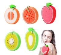 HABNI Bath Sponge, 5 Pieces Baby Shower Sponge Soft Cotton Practical Soft Sponge, Sponge Bath Sponge For Children Loofah Fruit Body Sponge Body Scrubbe