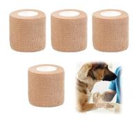 HABNI Cerotti Vesciche Piedi, 4 Pezzi, Cerotto Auto-Adesivo Beige (2.5Cm X 4.5M), Impermeabile, Bendaggio Elastico Di Fissaggio, Nastro Resistente A Polvere, Grasso E Sporco Per Dita, Colore Pel