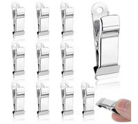 HABNI Morsetti A Molla In Metallo, 12 Pcs Clip A Molla,Morsetti A Coccodrillo, Larghezza 1,3 Cm, Piccoli Morsetti A Molla, Argentati, Mini Mollette Per Foto, Tende, Vestiti, Snack, Lavori Di Bricolage