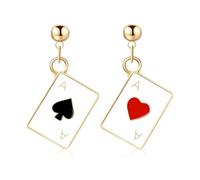 HABNI Orecchini A Cuore Di Picche Rossi - Design Unico Con Fascino Ed Eleganza Per Ogni Occasione.