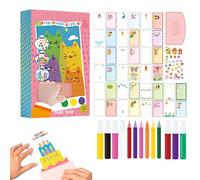 HABNI Set di Pittura a Graffi Arcobaleno, Set di Pittura a Graffi Fai Da Te, Carta Antigraffio Creativa per il Compleanno dei Bambini e le Attività di Festa, Ideale Come Regalo