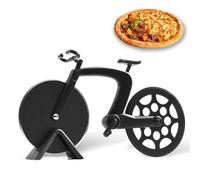 HABNI Tagliapizza per Bicicletta, tagliapizza in Acciaio Inox Antiaderente per Cucina, Ristorante, Festa, ECC (Nero)