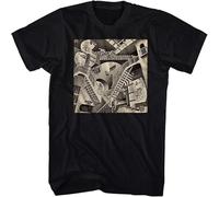 Habo Line Relativity Abnormal Laws of Gravity Art Artist MC Escher Adult T Shirt Tee Black 3XL