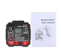 HABOTEST Avanzato RCD Tester per prese elettriche Test automatico di neutro per cavi di terra sotto tensione Rilevatore di polarità del circuito Rilevatore di interruttori per