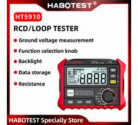 HABOTEST HT5910 Tester Digitale LCD per Resistenza e Perdite con Memoria Dati da 1000, Voltmetro, Megaohmmetro, Tester RCD/Loop