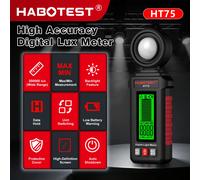 HABOTEST HT75 Luxmetro Digitale Industriale ad Alta Precisione, Mini Misuratore di Luce Digitale Professionale Portatile per Illuminazione
