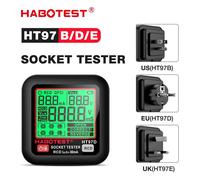 HABOTEST HT97 Tester Digitale per Prese, Rilevatore Intelligente di Tensione, Test RCD GFCI, Tester per Prese EU US UK con Ampio Display