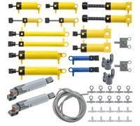 Habow 19Pcs Kit Technic Compatibile con Lego - Cilindri Pneumatici, Pompa, Interruttore, Asta Pressione, Tubo, Pistone, Attuatore Lineare MOC - Parti di Ricambio