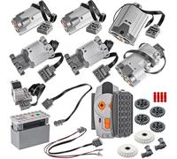 Habow 19Pcs Power-Function Technic-Parts Kit M/L/XL/Servo-Motor IR Remote Control Battery Box IR Receiver Extension Wire Light Cord Compatibile con Lego-Motor-Kit.