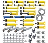 Habow 35Pcs Pneumatic-Technic-Parts Kit compatibile con Lego-Cilindri pneumatici-Pompa pneumatica Interruttore asta pressione Tubo pistone Technic Attuatore lineare MOC-Parti di ricambio.