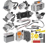 Habow 45Pcs Power-Function Technic-Parts Kit M/L/XL/Servo/Treno-Motore Telecomando a infrarossi Scatola batteria Ricevitore IR Cavo di prolunga luce Interruttore compatibile con Lego-Motor-Kit.