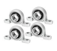 HABVPU 4 Pezzi Cuscinetti a Sfera con Supporto KP000 10mm, Supporto Ritto in Lega di Zinco, Cuscinetto Autoallineante per Stampante 3D, Macchinari e Assi Meccanici