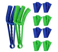 HABVPU 8 Pezzi Panni di Ricambio per Pulisci Persiane in Microfibra, Coperture di Ricambio per Spazzola Tapparelle, Veneziane, Condizionatore e Termosifoni, 9,5x3,5 cm (4 Blu e 4 Verdi)