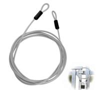 HABVPU Cavetto Acciaio con Occhielli 2m x 4mm, Cavo Acciaio Rivestito per Antifurto Bici e Mobili da Giardino, Cavo di Sicurezza Flessibile in Acciaio con Rivestimento Trasparente, Argento