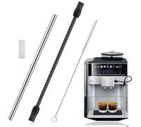 HABVPU Tubo per latte in acciaio inox, macchina da caffè completamente automatica, tubo del latte e spazzola per la pulizia, compatibile con macchine da caffè Siemens EQ6 Bosch