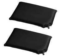 HAC24 2 cuscini da seduta, colore nero, autogonfiabile, 37 x 28,5 cm, per esterni, campeggio, stadio