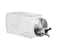 HAC24 Dispenser Bevande In Vetro 2,8L Con Rubinetto Trasparente Retro