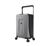 HAC24 Plevo Runner - Valigia a mano, colore: argento, 35 l, con power bank, trolley rigido, argento, taglia unica, Trolley rigido
