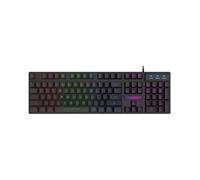 HAC24 RGB LED Gaming QWERTZ tastiera nera USB Keyboard illuminata layout tedesco