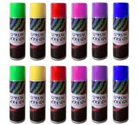 HAC24 Set di 12 gessetti spray da 175 ml per bomboletta, 6 colori, gesso spray per marcatura, gesso spray, vernice spray per gesso