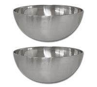 HAC24 Set di 2 ciotole in acciaio inox, diametro 20 cm, ciotola in acciaio inox, 1,75 l