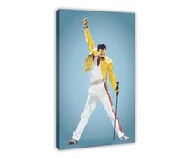 HACERR Poster su tela con immagine di Freddie Mercury e Freddie, tema: "Er Ist der Champion Freddie Mercury Queen Freddie Mercury, poster musicale per camera da letto, decorazione per ufficio, camera