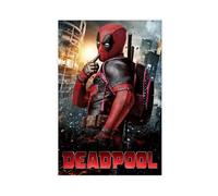 HACERR Poster su tela, motivo: supereroi Marvel Deadpool, decorazione per la casa, per camera da letto, ufficio, camera da letto, regalo, 30 x 45 cm
