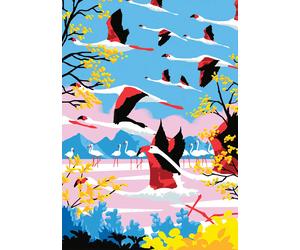 Hachette - Puzzle Il volo dei fenicotteri rosa - 500 Pezzi