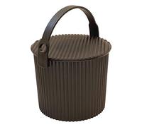 Hachiman Omnioutil - Mini secchio con coperchio, 4 l, colore: Nero