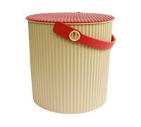 Hachiman Omnioutil secchio, misura L, adatto per alimenti (testato), privo di tossine e plastificanti, resistente al gelo fino a -20 °C, resistente al calore fino a 120 °C, seduta stabile fino a 150 kg, altezza di 26,5 cm (caffelatte)