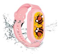 Hacintre Cartone braccialetto per samsung galaxy smart tag 2, protezione case custodia cover porta samsung smart tag 2 per Bambini, Adolescenti, Anziani Impermeabile (ape rosa)