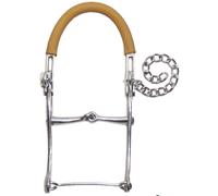 Hackamore con morso in acciaio inox e nasiera rivestita in gomma