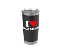 Hackathon Amore Divertente Hack Con Evento Codice Hacking Concorso Fan Bicchiere termico in acciaio inox doppia parete