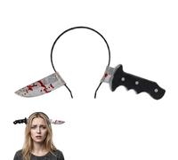 Hackaxe - Fascia per capelli horror, divertente accessorio horror, per costume di Halloween, per feste in casa, scherzi, teatro, spettacoli, eventi, parchi divertimenti, vacanze, foto
