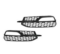 HACKBEPW Auto Paraurti Anteriore Fendinebbia Griglia A Nido D'ape Maglia Copertura Fari Per Audi S3 A3 S-Lines 2014-2016 8V3807681 8V3807682 Auto Fendinebbia Cornice Copertura(Glossy Black)