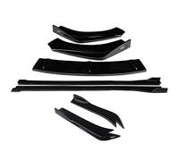 HACKBEPW Per Kia K5 Per Kaiku 2020 2021 Auto ABS Paraurti Anteriore Splitter Lip Body Kit Spoiler Minigonne Laterali Estensioni Posteriore Wrap Angolo Pinne Squalo(Gloss Black)