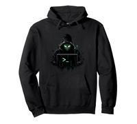 Hacker Anonimo, Cyber Security, Linux Terminal Coder Felpa con Cappuccio