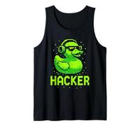 Hacker Cyber Security Pixel Art Duck Programmatore di hacking Canotta