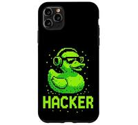 Hacker Cyber Security Pixel Art Duck Programmatore di hacking Custodia per iPhone 11 Pro Max