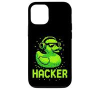 Hacker Cyber Security Pixel Art Duck Programmatore di hacking Custodia per iPhone 12/12 Pro