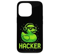 Hacker Cyber Security Pixel Art Duck Programmatore di hacking Custodia per iPhone 13 Pro